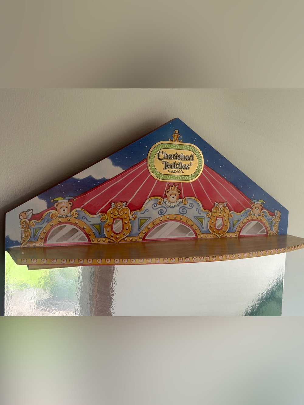 Vintage Cherished Teddies Carousel Display Shelf - Picture 2 of 10